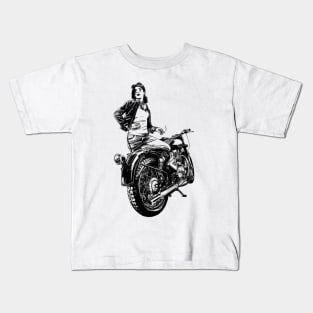 Biker Lady Kids T-Shirt